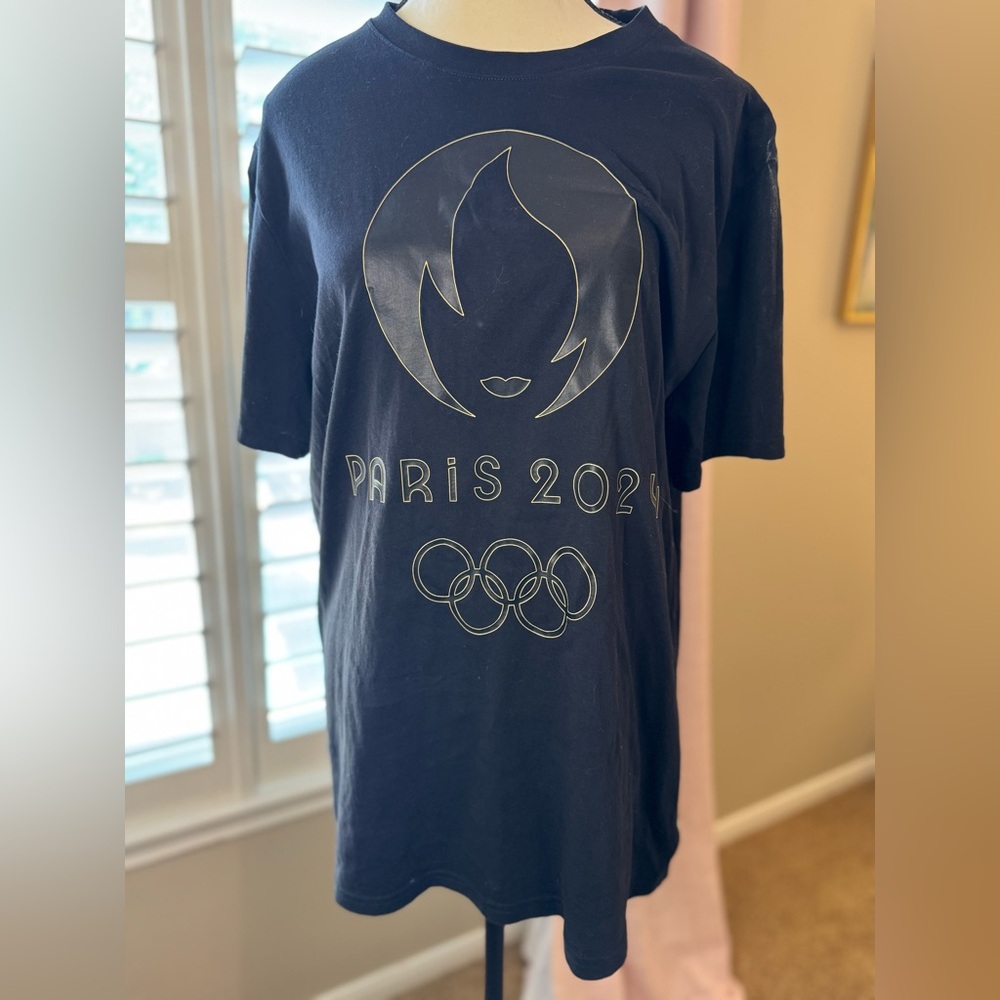 Paris Olympics 2024 Black T-Shirt unisex XL LIKE NEW